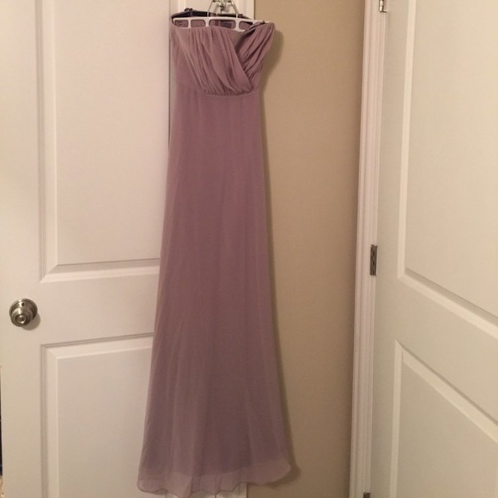 Vera Wang Long Chiffon Mauve Bridesmaid Dress